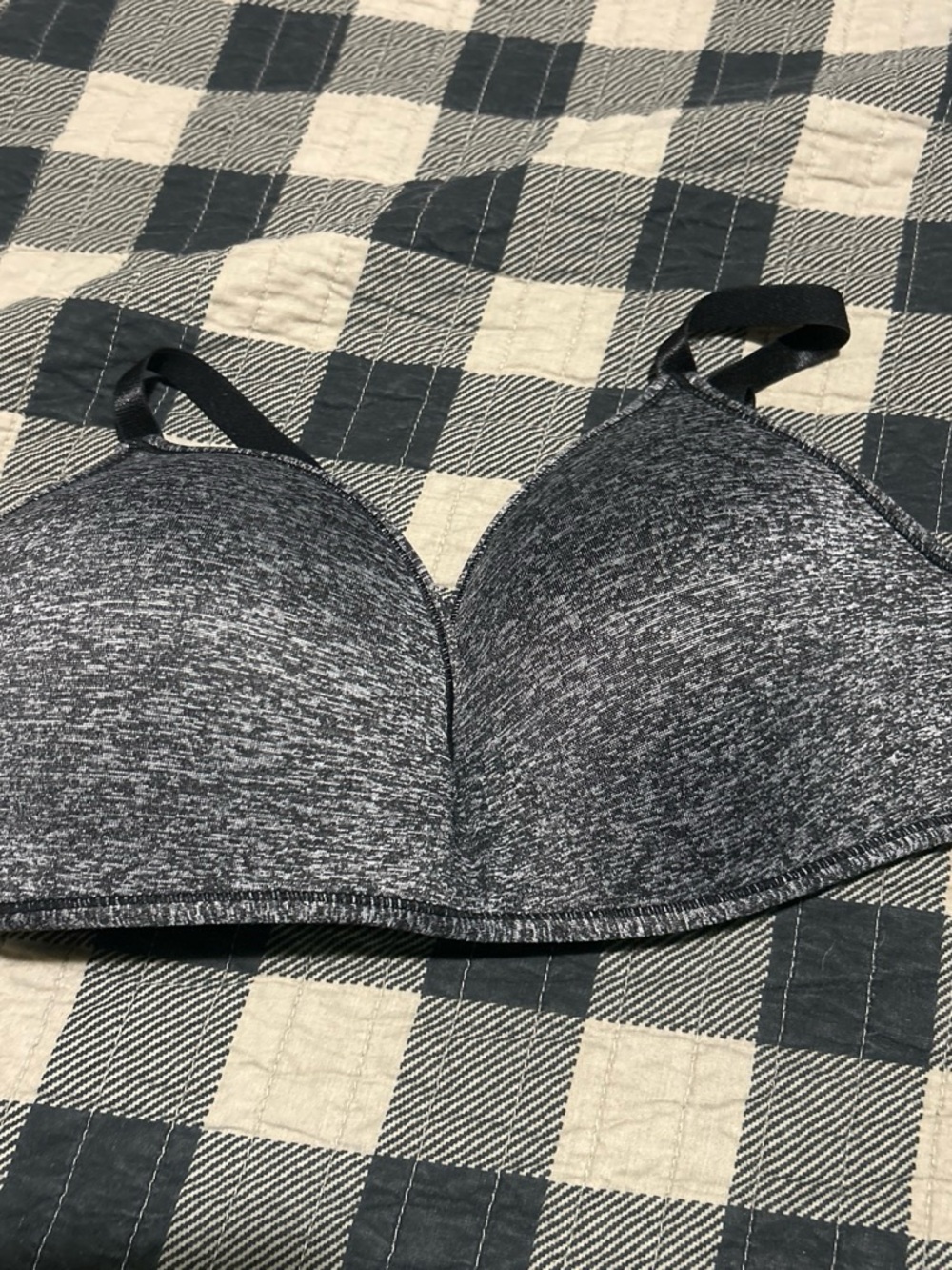Heathered Gray Wireless T-Shirt Bra - Women Intimates